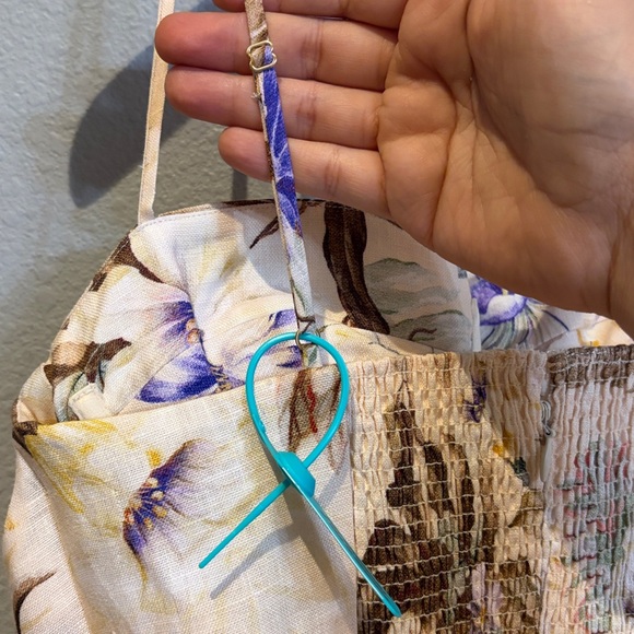 Zimmermann COCO TIE FRONT MIDI LINEN DRESS AU 1= US 6 NWOT - Picture 11 of 17